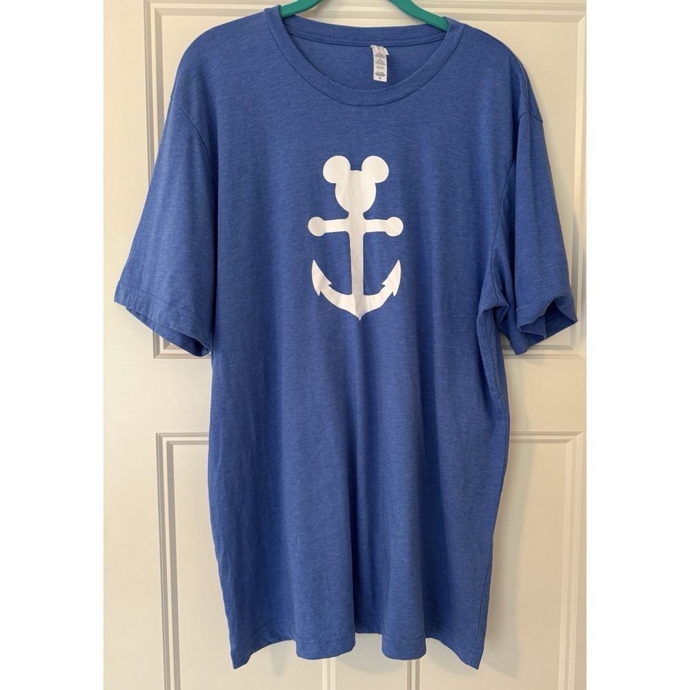 Disney Cruise Line Mickey Mouse Anchor Short Sleeve Crew Shirt Size XL